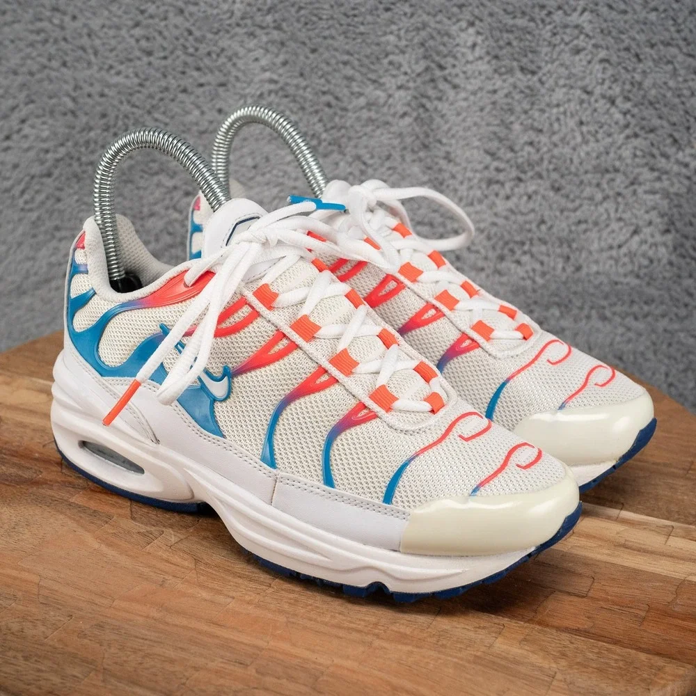 Nike Air Max Plus GS Kids 3Y White Red Blue Good 3D Glasses CQ9894-400